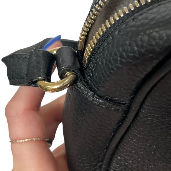 $1280 GUCCI Black Leather Disco Soho Gold Hardware Tassel Crossbody Bag as is - Picture 8 of 16